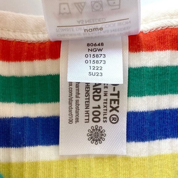 Hanna Andersson Girls Sleeveless Summer Dress Multicolor Striped Size 6-7 (120) - Picture 8 of 13